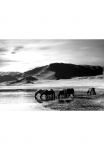 Papermoon Fototapetas &raquo;Lanschaft juoda spalva & Wei&szlig;&laquo;
