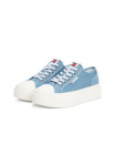 Tommy Jeans Tommy Džinsai Sportbačiai platforminiu padu &raquo;TJW FOXING FLATFORM LC&laquo; Sportinio stiliaus batai pusbačiai Suvarstomi batai im Jeans-Look