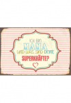 queence Metalinis paveikslas &raquo;Superkraft&laquo; Spr&uuml;che 1 Stk. dalys