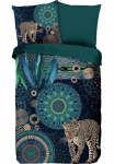 hip Patalynės užvalkalai &raquo;Imena&laquo; 2 Stk. Mako-Satin 155x220 Užtrauktukas Wende Mandala Leopard Petrol