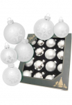 Krebs Glas Lauscha Krebs I&scaron; stiklo Lauscha Weihnachtsbaumkugel &raquo;Schneeflocke silberfarben&laquo; Weihnachtsdeko Eglutės žaisliukai Eglutės žaisliukų komplektas i&scaron; I&scaron; stiklo