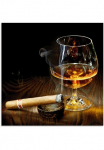 Artland Stiklinis paveikslas &raquo;Zigarre ir Cognac&laquo; Zigarren 1 Stk. dalys in padėties dydžiai