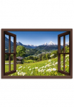 Artland Paveikslas &raquo;Fensterblick Bayerischen Alpen&laquo; Berge 1 Stk. dalys kaip Paveikslas ant drobės Plakatas Sienos lipdukai in verschied. dydžiai