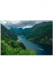 Artland Paveikslas &raquo;Blick ant den Geirangerfjord Norwegen&laquo; K&uuml;ste 1 Stk. dalys kaip Alubild Paveikslas ant drobės in verschied. dydžiai