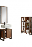 Home affaire Vonios kambario baldų komplektas &raquo;Detroit Bad im Industrialdesign 3 dalių Badezimmer&laquo; rinkinys 3 Stk. dalys