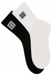 HUGO Underwear Kojinės &raquo;2P QS RIB GIFT CC&laquo; Rinkinys 2 pora dalys su Logoschriftzug ir Glitzergarn
