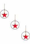 Creativ deco Dekostern &raquo;Weihnachtsstern Weihnachtsdeko rot&laquo; su Enamel-Lackierung ir Metallring skersmuo Žvaigždė 15 cm