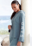 Elbsand Bliuzonas Megztinis su eingestricktem Logo Loungewear