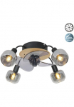 n&auml;ve Lubinis &scaron;viestuvas &raquo;Fumoso Deckenventilator&laquo; E14 1 Stk. lubinis &scaron;viestuvas Ventiliatorius Nuotolinis ap&scaron;vietimo pultas 4flg. E14 exkl. Glasschirme