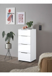 HBZ Komoda &raquo;Santorin daugiafunkcinė spinta su stalčiai BxHxT 45x99x40 cm&laquo; 1 Stk. dalys su 4 stalčiai su Softclose Glasfront ir Glasoberboden