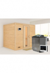 Karibu Pirtis &raquo;Soraja&laquo; rinkinys 9-kW-Bio-Ofen su externer Steuerung