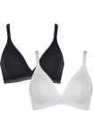 Naturana Liemenėlė 2vnt. Pack feminin basic bequem Reguliuojamas Petne&scaron;ėlės be lankeliai Baumwollmix