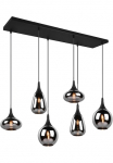 TRIO Leuchten TRIO Ap&scaron;vietimas pakabinamas &scaron;viestuvas &raquo;Lumina&laquo; E14 1 Stk. warmwei&szlig; - kaltwei&szlig; H&auml;ngelampe 6-flammig Glasschirm exkl 3xE14 max 40W reguliuojamas auk&scaron;tis