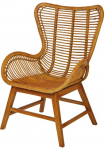 SIT Fotelis &raquo;T-RATTAN ARMCHAIR&laquo; Rattanarmlehnstuhl su Teakholzgestell ir organischer forma