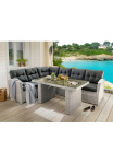 Destiny Gartenlounge-Set &raquo;RIVIERA&laquo; 2x Schenkel 1x stalas ir atrama 16 Stk. dalys Aliumininis Polyrattan
