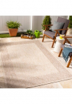 Livabliss Kilimas &raquo;MELILLA&laquo; rechteckig 4 mm auk&scaron;tis Kilimas In- /Outdoor Boho Jute-Optik Balkon terasa Garten Beige