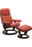 Stressless&reg; Atpalaiduojanti kėdė &raquo;Consul&laquo; rinkinys Atpalaiduojanti kėdė su Kojų kėdutė su Kojų kėdutė su Classic Base Gr&ouml;&szlig;e M karkasas Braun