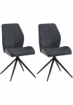 byLIVING Valgomojo kambario kėdė &raquo;Snap 2er-Set&laquo; (Set) 2 Stk.mit 360 Grad Drehfunktion vintažinio stiliaus Mikrofaser ir Boucle Stoff