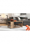 Home affaire Kavos staliukas &raquo;Mayenne Kaffeetisch 101 cm rechteckig modern design su rollen&laquo; su lovos stalčius su dekoratyviniais schwarzen Streifen in Artisan Eiche