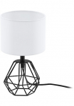 EGLO Stalinis &scaron;viestuvas &raquo;CARLTON 2&laquo; E14 1 Stk. Nachttischlampe vintažinio stiliaus metalas Stoff Drahtgeflecht 305x165cm