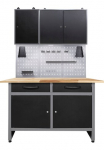 ONDIS24 Darbo vietos rinkinys 120 cm su Lochwandsystem ir Kabliukas su LED