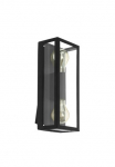 EGLO Sieninis &scaron;viestuvas &raquo;ALAMONTE 1 sieninė lempa Stahl I&scaron; stiklo IP44 E27 Au&szlig;enlampe Garten Lampe&laquo; E27 1 Stk. Sieninis &scaron;viestuvas L15 x H38 x AL10 cm juoda spalva 2X60W exkl.