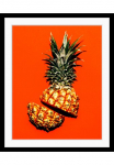 queence Paveikslas &raquo;Aurelia&laquo; Ananas | Kunst | Lebensmittel | Obst | Obst paveikslas/nuotrauka HD Premium Poster-Druck ir Holzrahmen