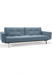 INNOVATION LIVING &trade; Sofa su miegojimo mechanizmu &raquo;Splitback einzeln Reguliuojamas R&uuml;ckenlehnen bequem su Federkern&laquo; su chromgl&auml;nzenden Beinen in skandinavischen Design