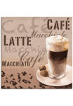 Artland Paveikslas ant drobės &raquo;Kaffee - Latte Macchiato&laquo; Getr&auml;nke 1 Stk. dalys ant Holzrahmen gespannt
