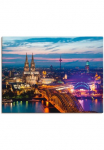 Artland Paveikslas ant drobės &raquo;K&ouml;ln Panorama ant Abend&laquo; Deutschland 1 Stk. dalys ant Holzrahmen gespannt