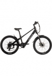 Adore &raquo;24" Alu Kids dviratis KS-240 Heckmotor 45NM / 104Ah Pitch Black matt&laquo; 7 Gang Shimano Tourney Schaltwerk Kettenschaltung Heckmotor 250 W dviratis Elektrofahrrad dėl Moterims ir Herren MTB