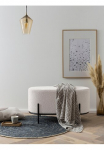SalesFever Mink&scaron;tas pufas &raquo;Komfortabler Polsterhocker&laquo; su Design-Gestell i&scaron; schwarzem metalas
