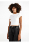 Calvin Klein Jeans Calvin KLEIN Džinsai Mar&scaron;kinėliai &raquo;CK RIB BABY TEE&laquo; in Trumpas forma