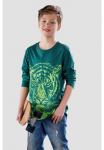 KIDSWORLD Mar&scaron;kinėliai ilgomis rankovėmis &raquo;TIGER - Druck&laquo; Ilgomis rankovėmis mar&scaron;kinėliai Basic-Passform su madingas ra&scaron;tas Mar&scaron;kinėliai apvalia i&scaron;kirpte