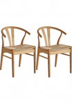 Hammel Furniture Auk&scaron;ta kėdė &raquo;Frida kėdė auk&scaron;ta kėdė medžio masyvo su Flechtsitz - robust zeitlos&laquo; (Set) 2 Stk.Qualit&auml;t & d&auml;nische Handwerkskunst - Dining by Hammel