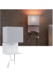 Paulmann LED Sieninis &scaron;viestuvas &raquo;Merani Grau/Wei&szlig; max 1x40W/3W E27 Stoff/Metall&laquo; E27 1 Stk. Warmwei&szlig; E27