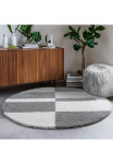 Sanat Ilgo plauko kilimas &raquo;Milano 1254&laquo; ovali 30 mm auk&scaron;tis Hochflor Wohnzimmer miegamojo kambario baldai fu&szlig;bodenheizungsgeeignet