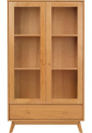 Woodman Glasvitrine &raquo;Kensal&laquo; im schlichten skandinavischen Design Holzfurnier i&scaron; Eiche FSC&reg;