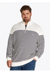 Tommy Hilfiger Big & Tall Megztinis &raquo;BT-RACKING STRUCTURE ZIP MOCK-B&laquo; Gro&szlig;e dydžiai su subtilus Struktur