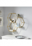 OTTO home Deko-Wandregal &raquo;Lenia 3 Ablagefl&auml;chen i&scaron; I&scaron; stiklo in einer besonderen forma kombiniert&laquo; dėl eleganti&scaron;ka ir moderni Wohnen i&scaron; metalas in 3 spalvos