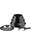 Tefal Puodų rinkinys &raquo;Ingenio Ultimate puodas ir keptuvių rinkinys nuimamas rankena stapelbar&laquo; rinkinys Puodas su ilga rankena 16/20cm tro&scaron;kintuvas 24cm keptuvė 24/28cm Dangtis Griffe 10 Stk. dalys Aliumininis