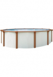 KWAD Apvalus baseinas &raquo;Green line Evolution&laquo; 46x132 white- wood Folie in blau rusvai gelsvas arba grau erh&auml;ltlich