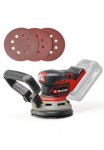 Einhell Akku-Exzenterschleifer &raquo;TP-RS 18/32 Li Bl -Solo&laquo; rinkinys 4 Stk. dalys Professional be Akumuliatorinis ir įkroviklis
