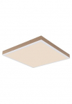 GLOBO LIGHTING LED lubinis &scaron;viestuvas &raquo;DORO&laquo; LED-Modul 1 Stk. Deckenlampe/holzoptik/quadratisch/Wohnzimmer/Schlafzimmer