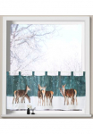 Weckbrodt Užuolaida &raquo;Hirsche im Schnee&laquo; Schlaufen 1 Stk. dalys Bistro Microsatin Winter blickdicht HxB 45x120 cm Užuolaida užuolaida