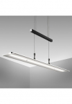 B.K.Licht LED pakabinamas &scaron;viestuvas &raquo;BKL1491 LED Pakabinamas &scaron;viestuvas stufenlos reguliuojamas auk&scaron;tis dimmbar via Touch&laquo; LED-Modul 1 Stk. Warmwei&szlig; 3.000K 1.750Lm 16W 85x175 cm juoda spalva
