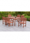 MERXX Garten-Essgruppe &raquo;&raquo;Lima&laquo;&laquo; rinkinys Ge&ouml;ltes Eukalyptusholz 7 Stk. dalys Tisch: LxB: 147x90 cm