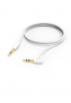 Hama Audio kabelis &raquo;Aux kabelis 35 mm Klinke 90&deg; Kampinis ki&scaron;tukas 10 m Wei&szlig;&laquo; 35-mm-Klinke 100 cm
