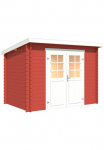 LASITA MAJA Sodo namelis &raquo;San Jose 175&laquo; Blochbohlenhaus 28mm Fundamentmass 2750x1750 Schwedenrot