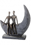 Casablanca by Gilde Dekoratyvinė figurėlė &raquo;Skulptur Moon&laquo; Dekoracija auk&scaron;tis 24 cm P&auml;rchen su Spruchanh&auml;nger Wohnzimmer